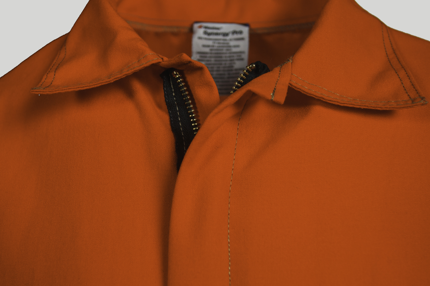 Aramid-based Synergy Pro fabrics for industrial workers don’t inherently burn. © Milliken