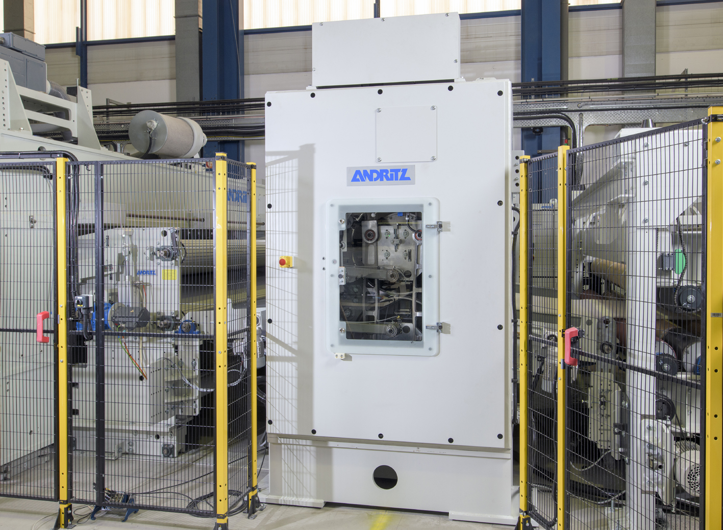 PA.3000 elliptical cylinder pre-needler at the Andritz Elbeuf Technical Centre in France. @ Andritz