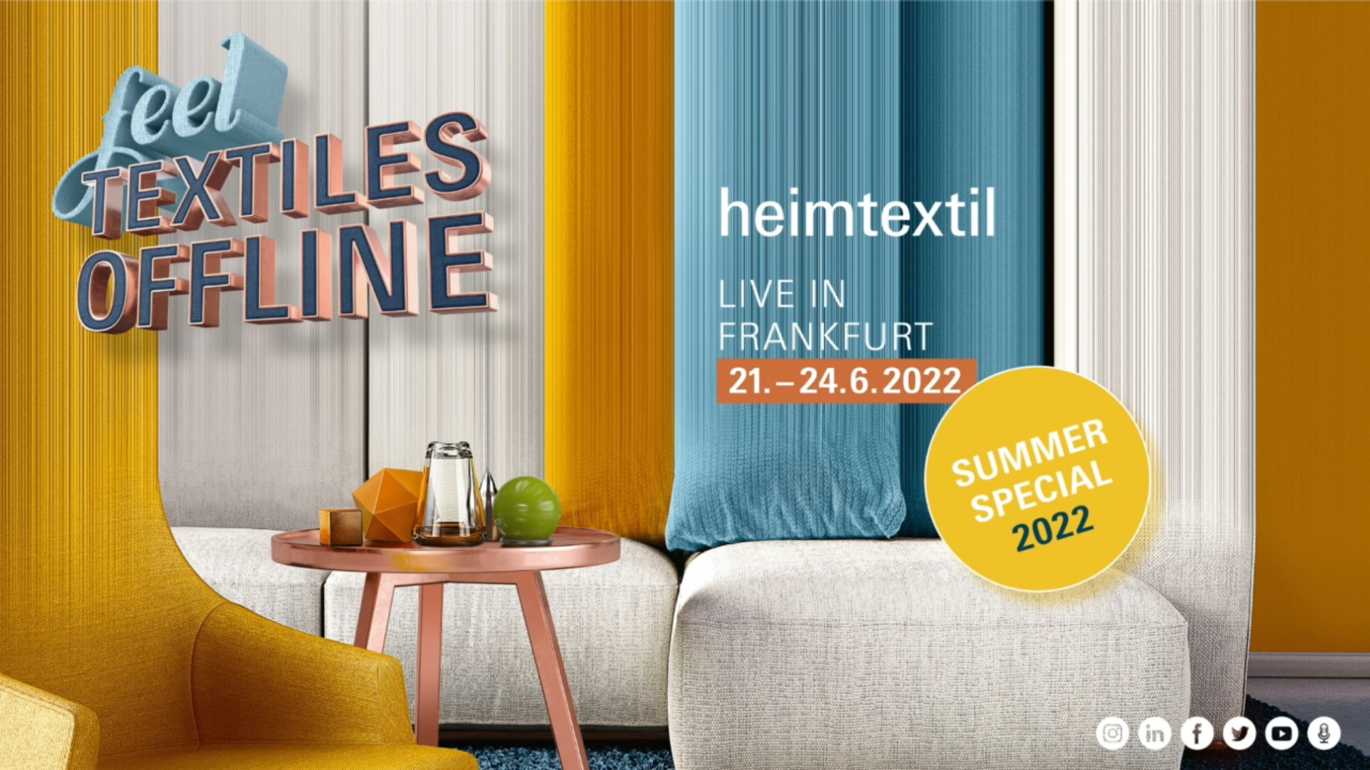 The once-only Heimtextil Summer Special had already attracted 800 exhibitors from 47 countries. © Messe Frankfurt