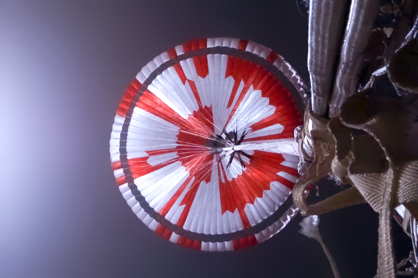 Heathcoat’s parachute fabric delivered NASA’s Perseverance Rover onto the surface of Mars in February 2021. © Heathcoat Fabrics