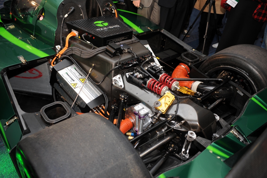 in electric racing car