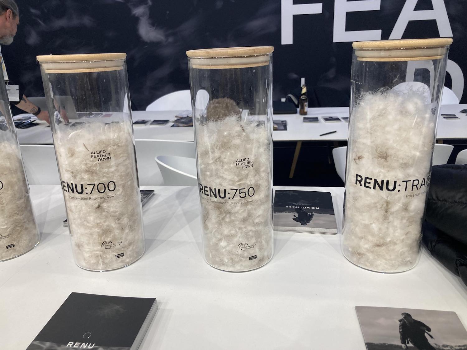 Allied Feather + Down recycled down insulation at ISPO 2022. © Anne Prahl