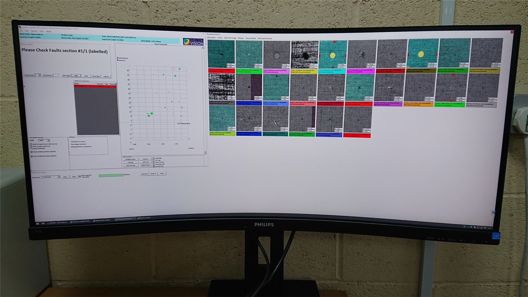 Typically there may be be over 100 fabric defect types that need to be accurately detected, classified and graded in real time. © Shelton Vision