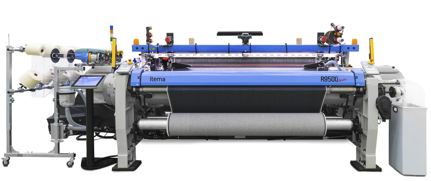 The R9500-2denim rapier weaving machine. © Itema