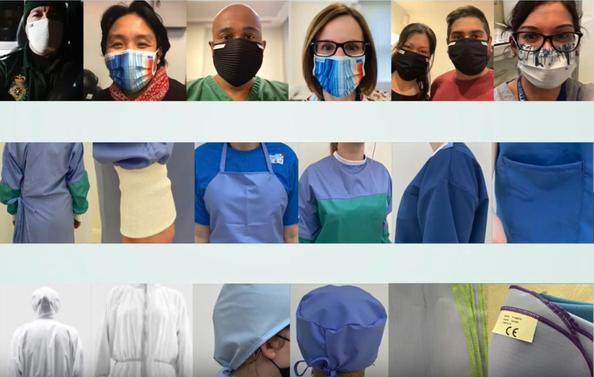 Locally-sourced resuable facemasks, surgical gowns, operating theatre drapes and other PPE items are being supplied to the participating NHS hospitals. © Revolution-Zero