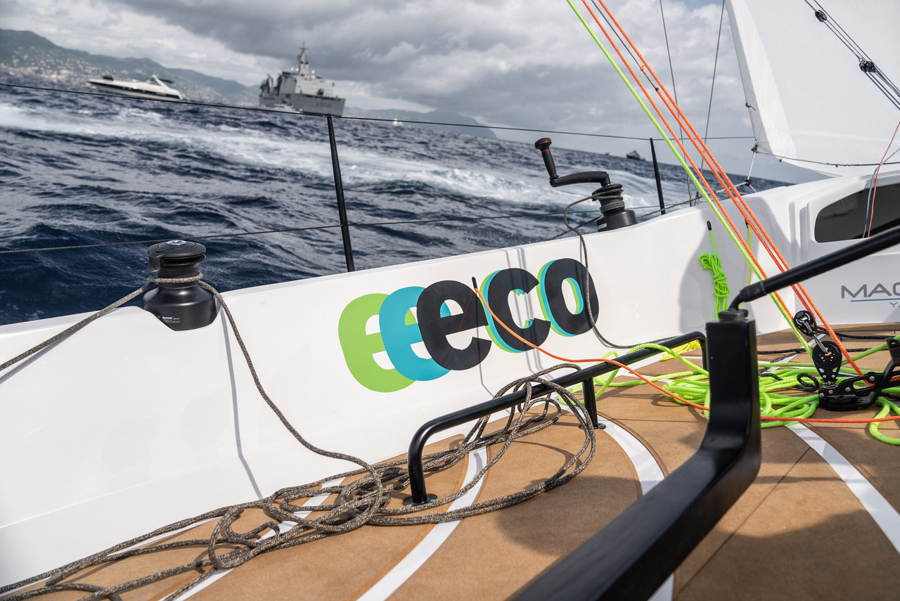 The ecoRacer30 – billed as the first fully recyclable nine-metre-long sailing boat. © nlcomp