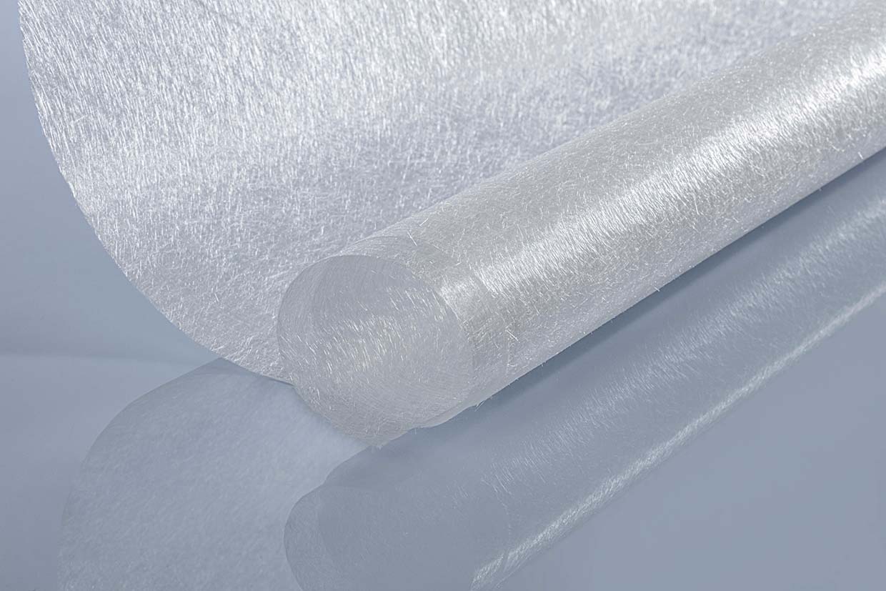 Glass fibre surfacing veil. © Freudenberg Performance Materials