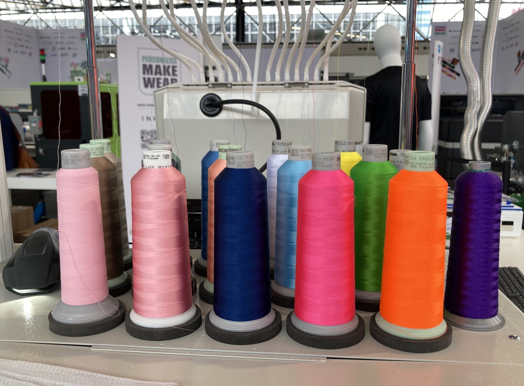 Coloreel thread-dyeing micro factory at Sportswear Pro 2024. © Anne Prahl 