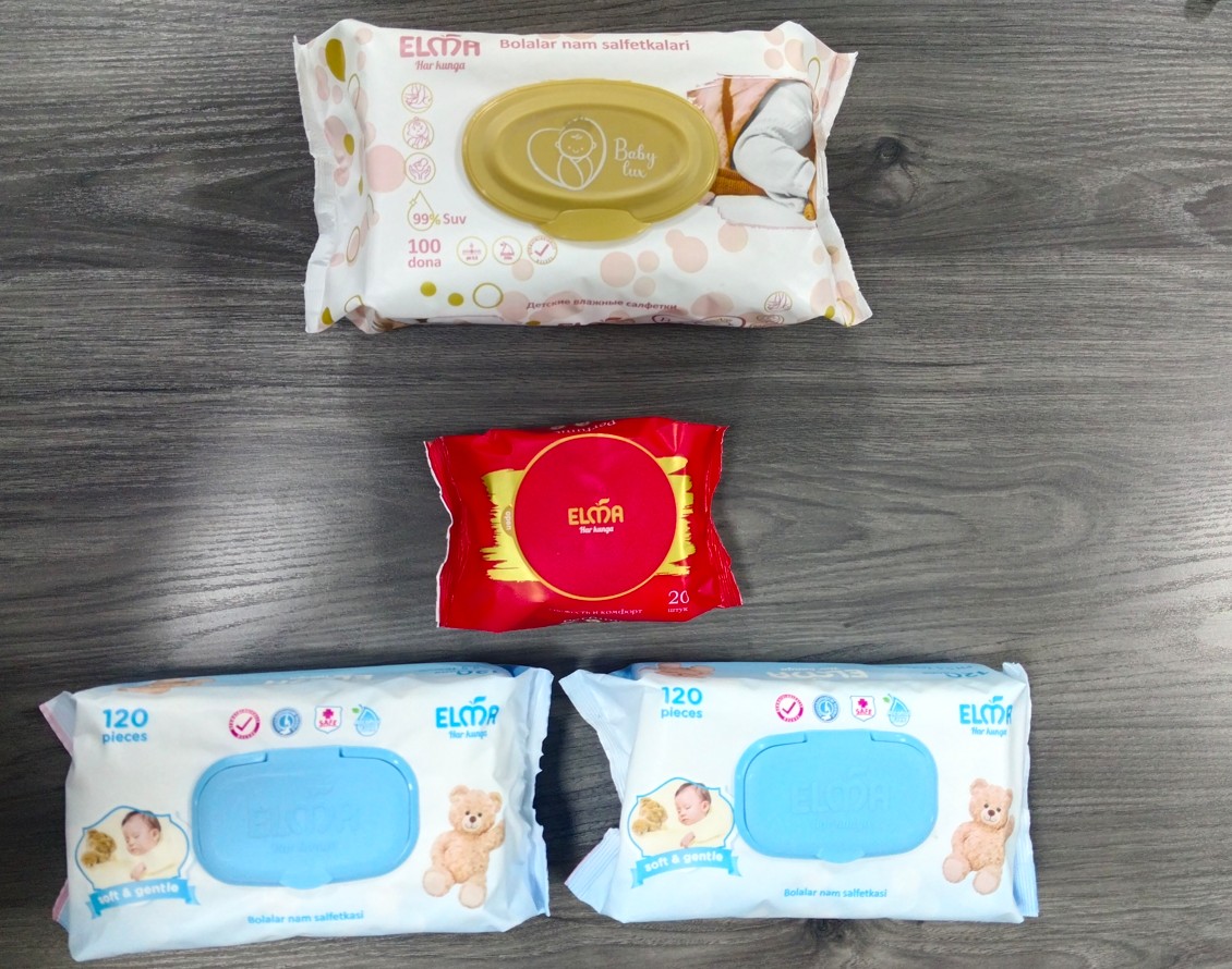 Baby wipes produced by International Paper LLC and sold under the ELMA label. © Andritz