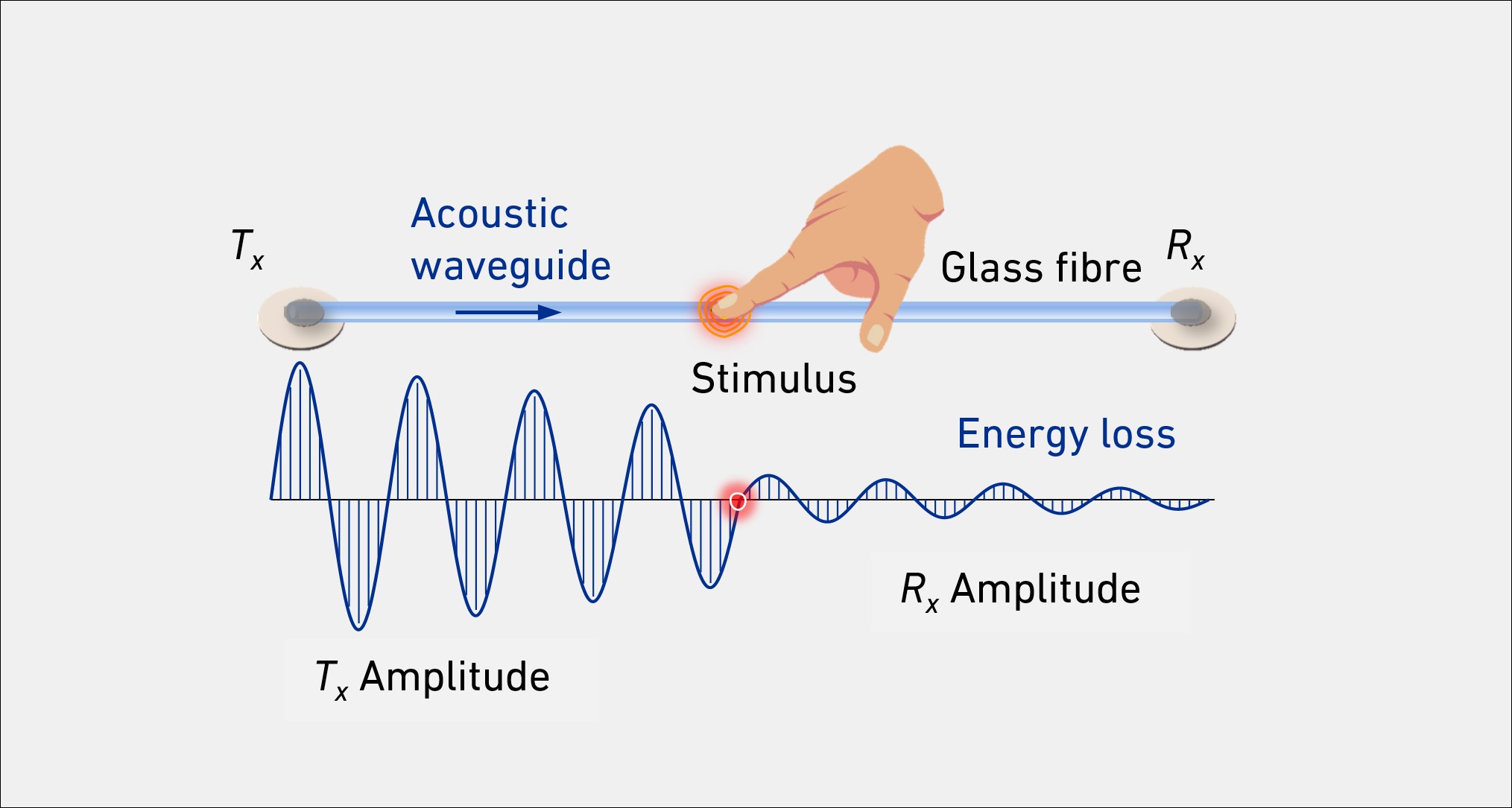 The wavelength in the glass fibres changes as soon as they are touched or bent. © Yingqiang Wang, ETH Zurich.