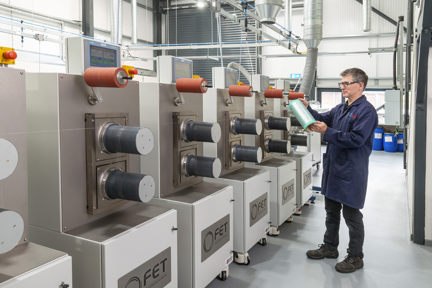 A highly modular drawing system based on heated godet rollers enables flexible temperature and drawing control for new product development. © FET