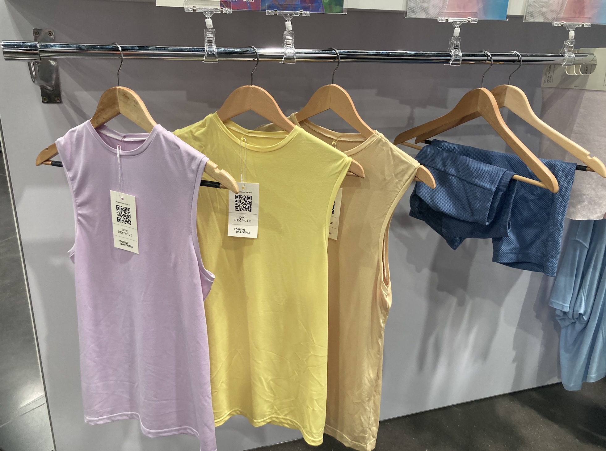 DyeRecycle X Positive Materials display at Future Fabrics Expo 2025. © Anne Prahl