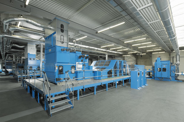 DiloGroup – complete production line for needle felts. © DiloGroup 