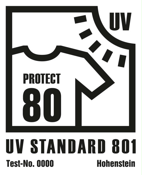 UV-protected textiles are endorsed with the UV Standard 801 quality label. © Hohenstein Institute