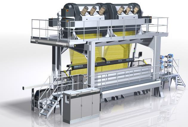 Double rapier weaving machine for economic production of locally adapted 3D weaves. © JEC Group