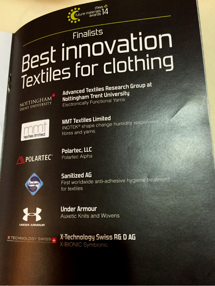 Securing the Most Innovative Medium Company prize was Polartec LLC, a leader in performance fabric technologies. © MMT Textiles