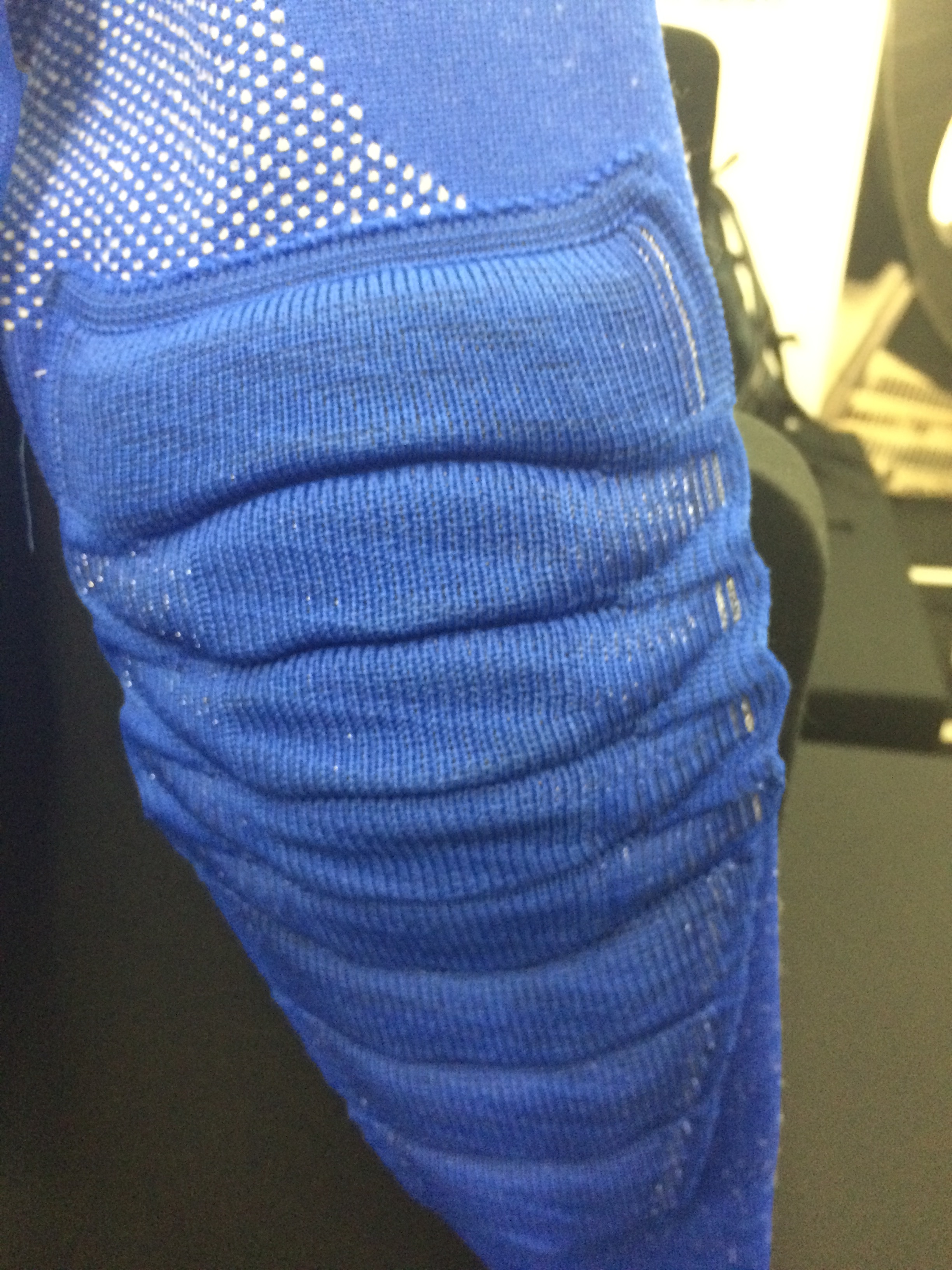 Arm detail from R.ABS Rapid Knitted Shock Absorber garment.