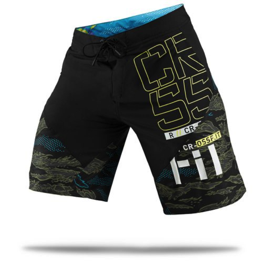 The board short has progressed well beyond the beach in this CrossFit-friendly Cordura powered combo-print edition