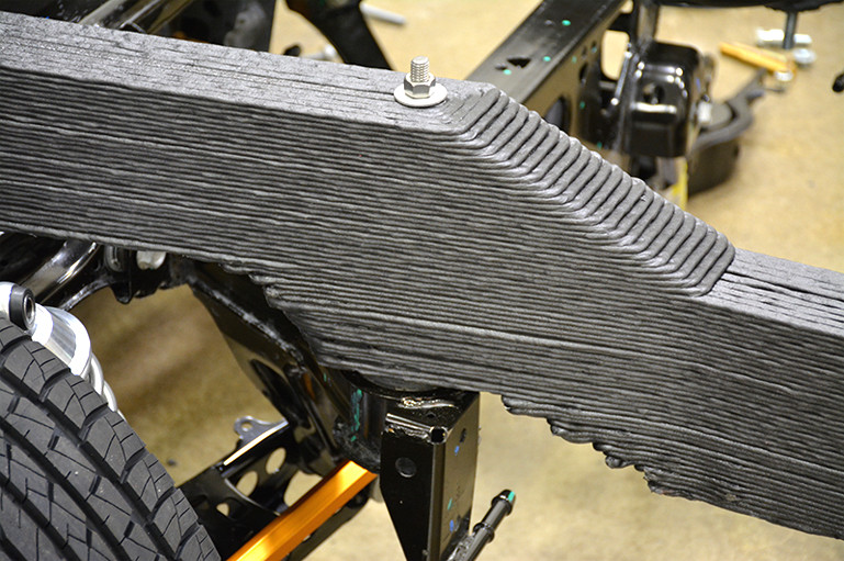 Shelby was printed using 20% carbon fibre reinforced ABS material and has a Class A surface finish. © ORNL 