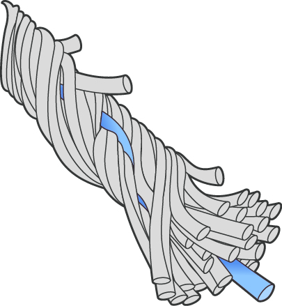 Not perfectly spun core yarns result in a modified surface structure of the yarn. © Loepfe