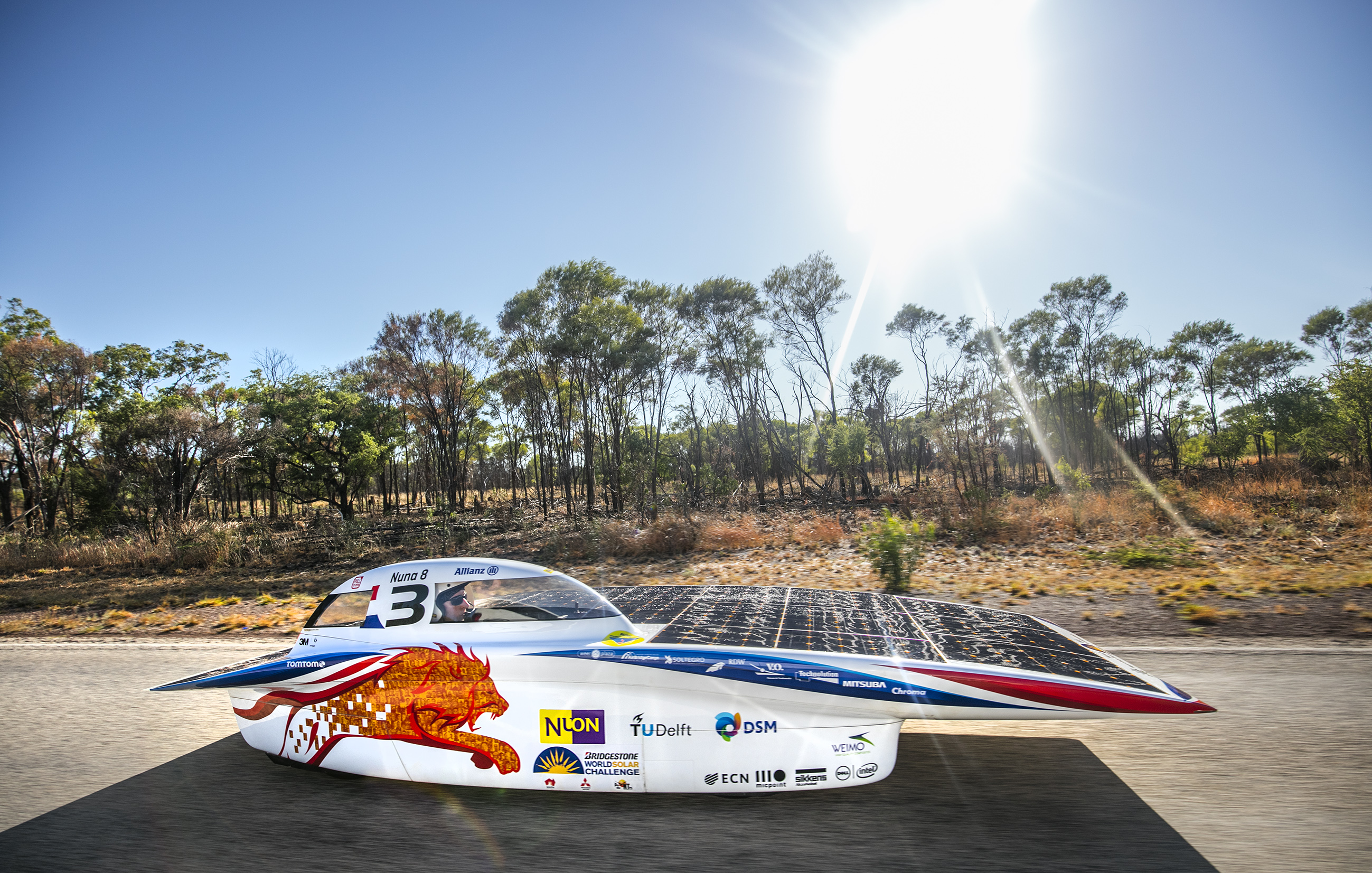 The Nuon Solar team has won the World Solar Challenge. © TeXtreme