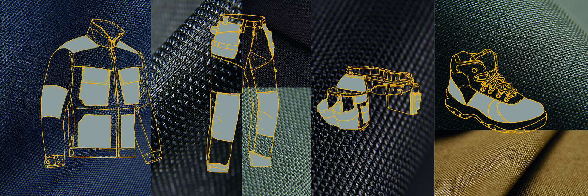 Cordura fabrics for workwear reinforcement. © Cordura 