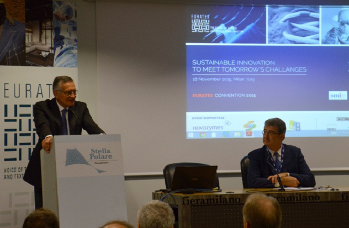 Euratex President Serge Piolat opening the Convention. © Euratex 