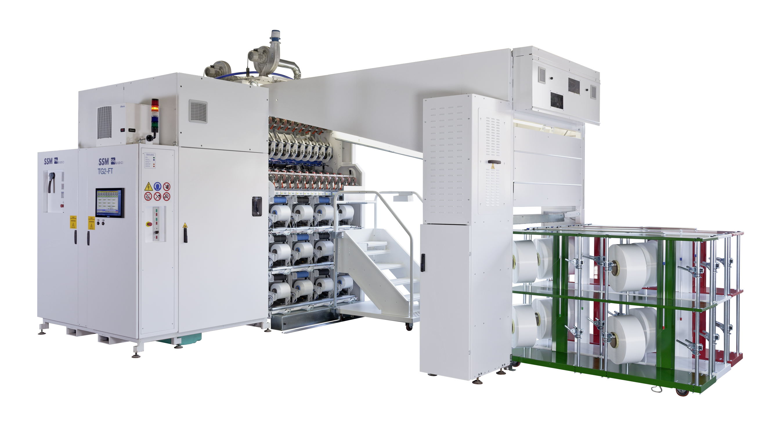 SSM GIUDICI TG2-FT automatic false-twist texturing machine with doffer. © SSM AG