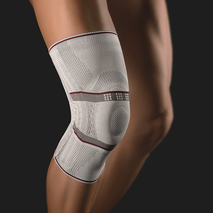 Bort: Due to Outlast phase change materials the sweat production is reduced in knee bandages. © Bort