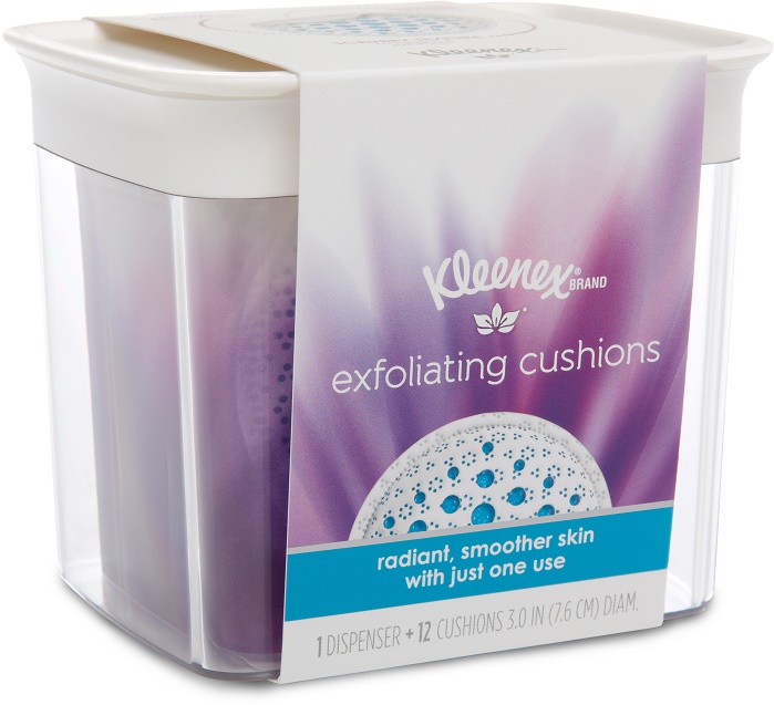 Kleenex facial exfoliating cushions. © INDA 