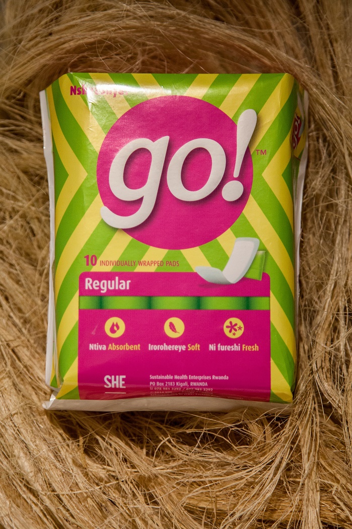 Banana fibre-based feminine Go! Pads. © INDA