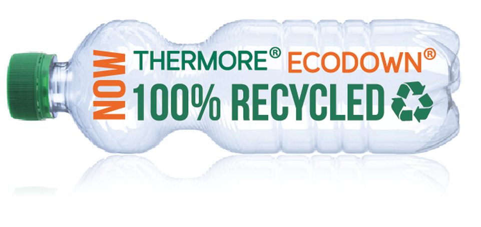 Thermore Ecodown is now 100% recycled. Thermore Ecodown is now 100% recycled.