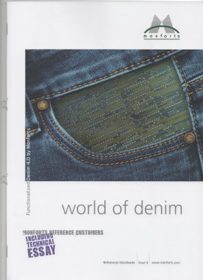 The magazine illustrates the latest denim fashion trends introduced at the Denim Premiere Vision exhibition. © A.Monforts Textilmaschinen