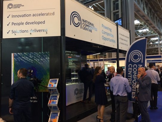 The NCC exhibited at the Advanced Engineering Show with a brand new stand made from carbon fibre.