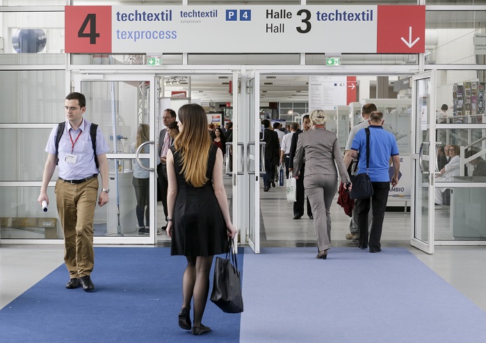 In all, 1,662 exhibitors from 54 different countries attended Texprocess and Techtextil in 2015, together with a total of 42,000 trade visitors. © Messe Frankfurt Exhibition GmbH / Thomas Fedra