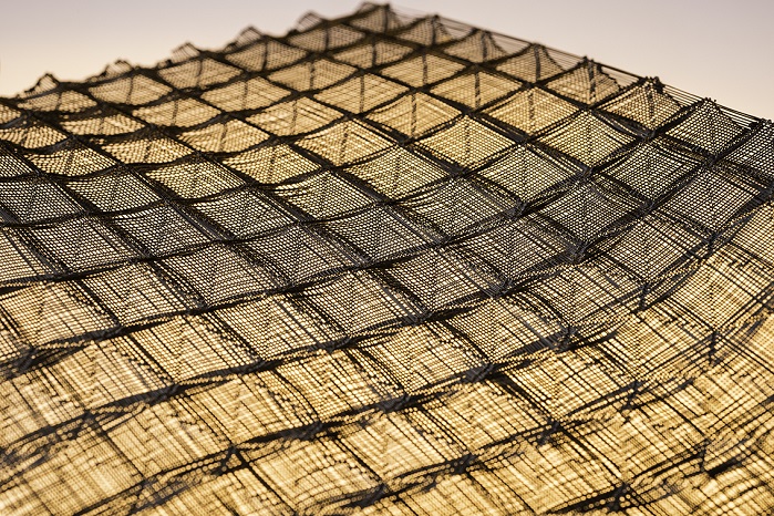 3D woven filter material featuring Monforts MONTEX 8500 coating techniques. © A. Monforts Textilmaschinen