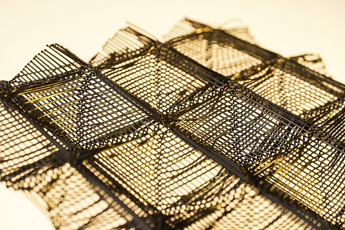 3D woven filter material featuring Monforts MONTEX 8500 coating techniques. © A. Monforts Textilmaschinen