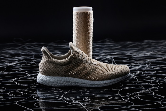 adidas high-performance sports shoes made of Biosteel fibre. © AMSilk