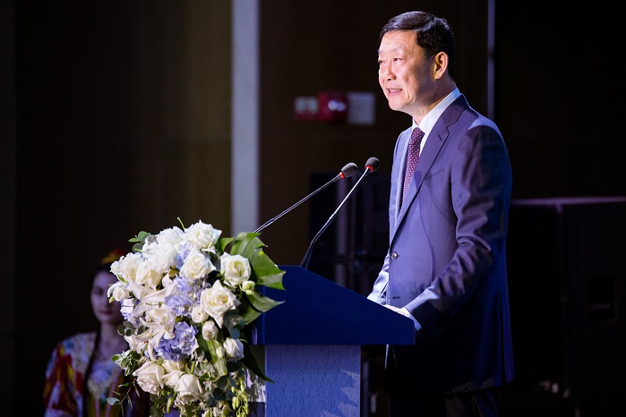 Zhao Qing, Xinjiang Uygur Autonomous Region Vice Chairman, during the Forum Opening Ceremony. © Santex Rimar Group