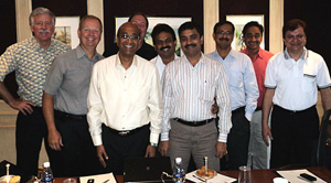 www.strataindia.com. Strata Geosystems India management team with Chip Fuller and John Melson, Glen Raven Technical Fabrics