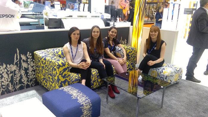 Birmingham City University students who designed the decor. © Epson/ Birmingham City University 