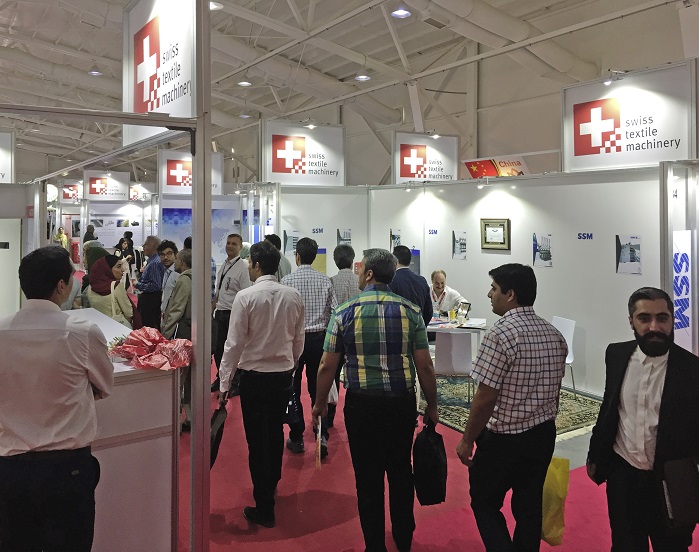 In Tehran, SSM joined the booth of the Swiss Textile Machinery association. © SSM SchÃ¤rer Schweiter Mettler AG  