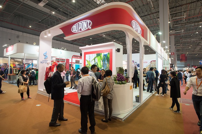 Buyers were drawn to the DuPont Pavilion at last year’s fair. © Messe Frankfurt / Intertextile Shanghai Apparel Fabrics