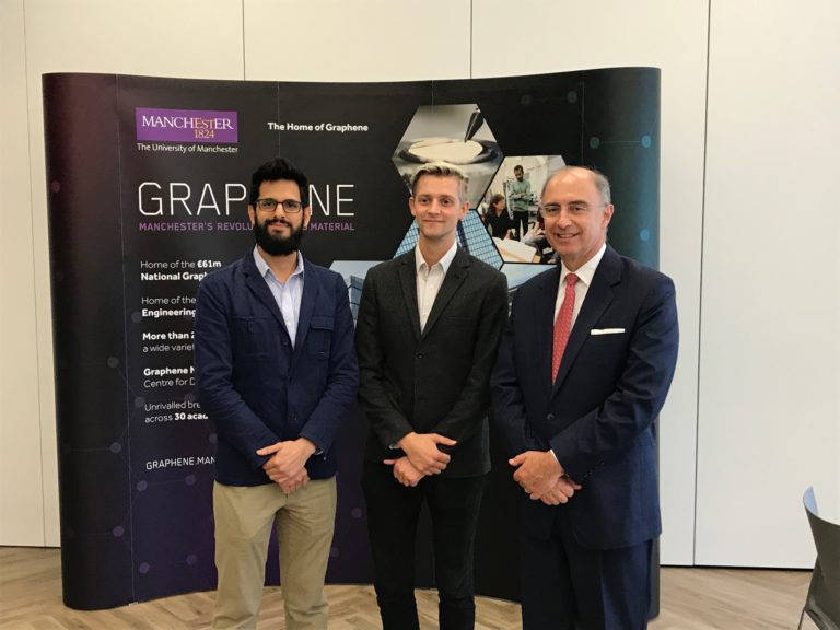 Sebastian Leaper won the Eli and Britt Harari Graphene Enterprise Award last year. © The University of Manchester