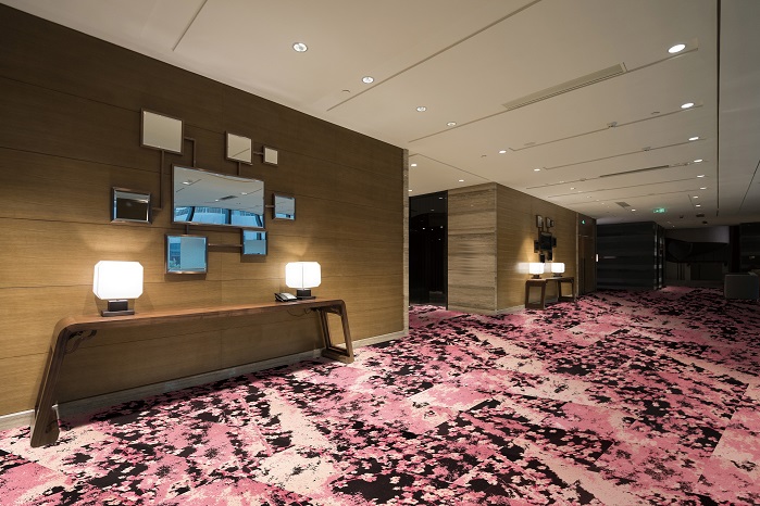 The stand will present carpets featuring bold patterns. © Teijin Frontier
