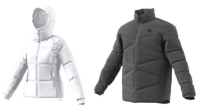BTS Jacket Women’s, and BSC Insulated Jacket Men’s. © adidas