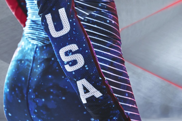 USA Nordic team suit detail. © Craft Sportswear 