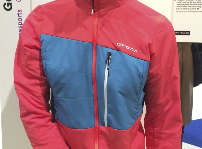 Swisswool Tec Stretch Zebru jacket by Ortovox at ISPO 2018. © Anne Prahl