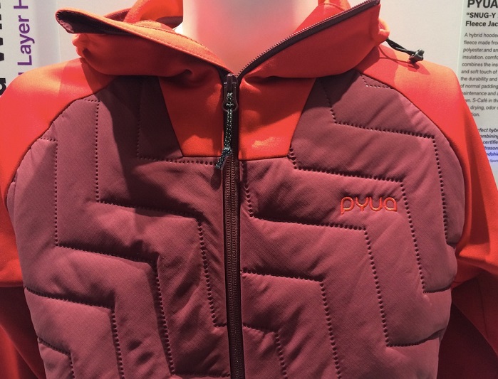 PYUA ‘snug-y 2.0’ mens’ hybrid fleece jacket at ISPO 2018. © Anne Prahl