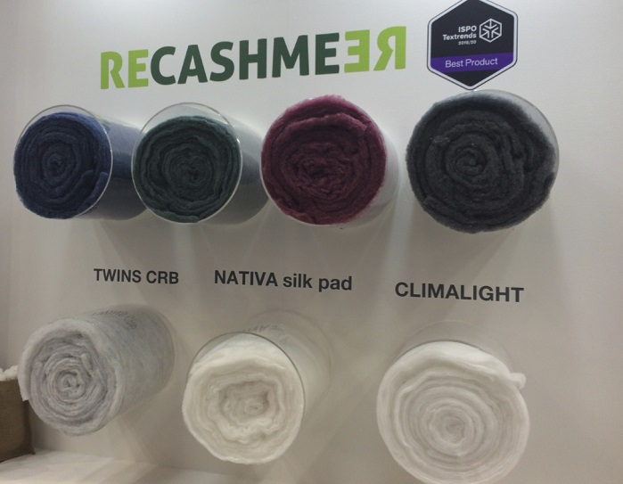RECASHMERE insulation by Imbotex at ISPO 2018. © Anne Prahl